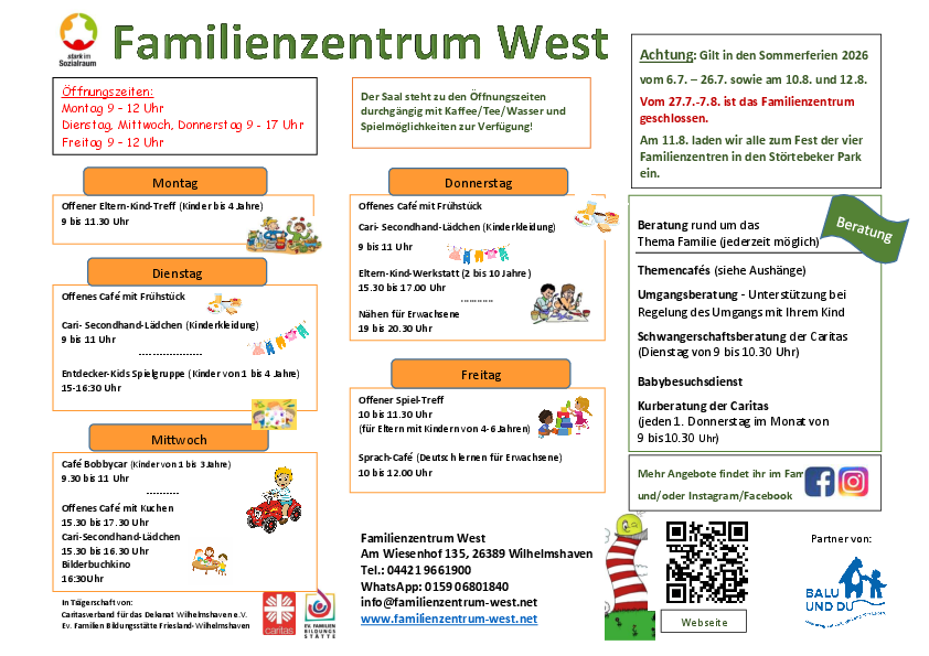 Wochenübersicht Ferien